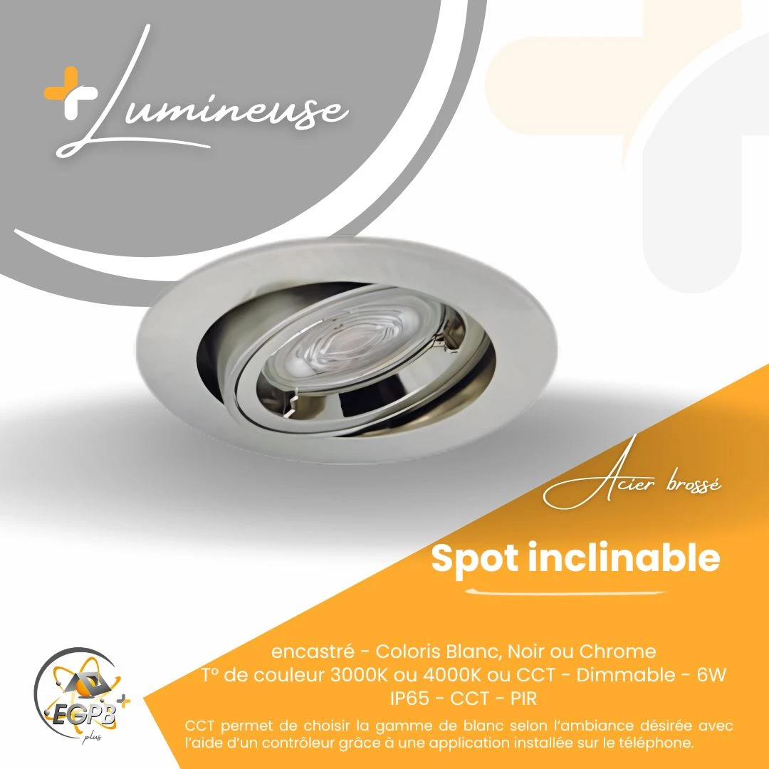 +Lumineuse - Spot Inclinable - RE2020 - EGPB+