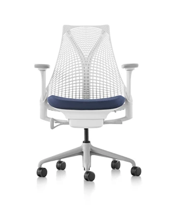 Fauteuil SAYL Herman Miller dossier blanc assise Phoenix coloris au choix