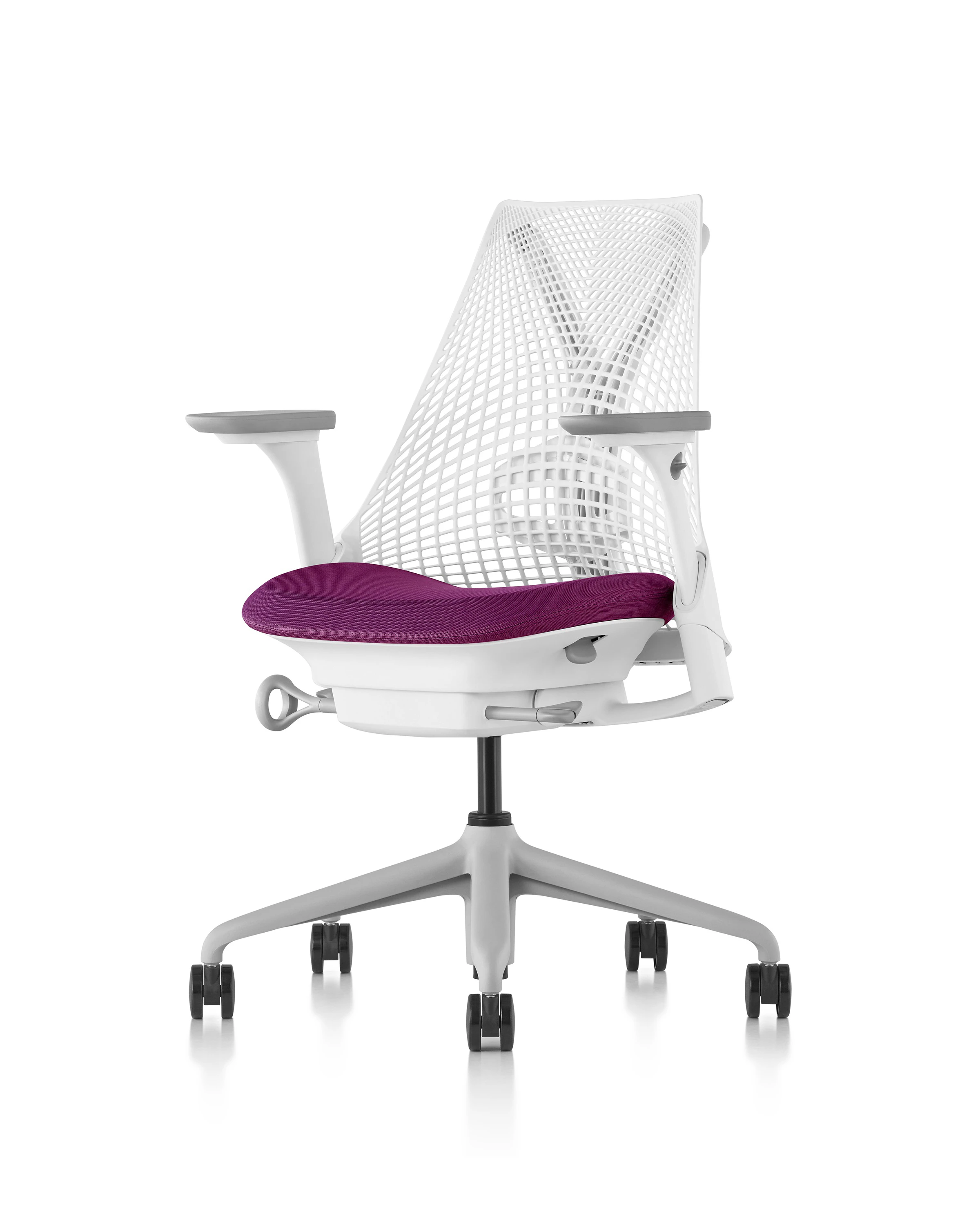 Fauteuil SAYL Herman Miller dossier blanc assise Phoenix coloris au choix