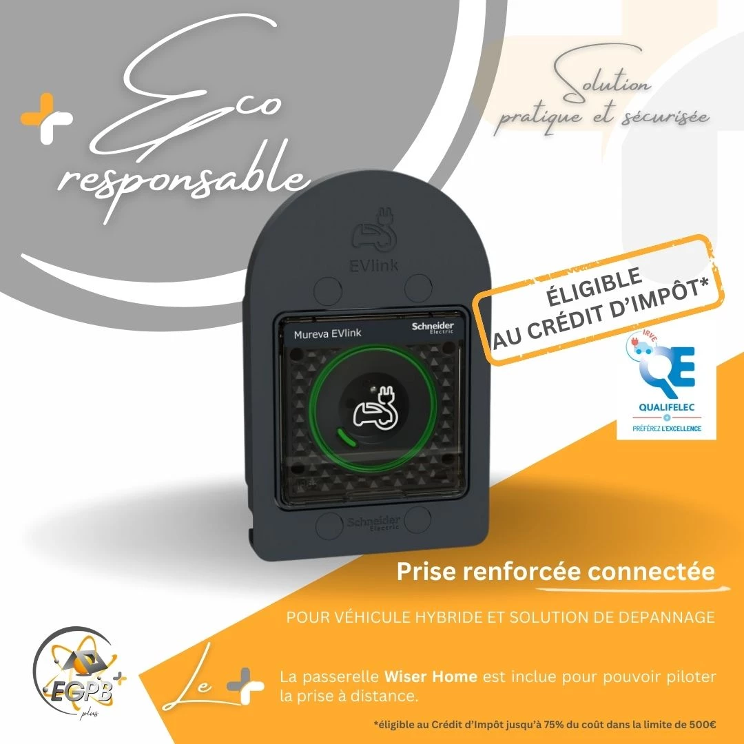 +Ecoresponsable - Prise renforcée connectée pour véhicule hybride - EGPB+