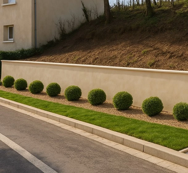 Réalisation de murs de soutènement