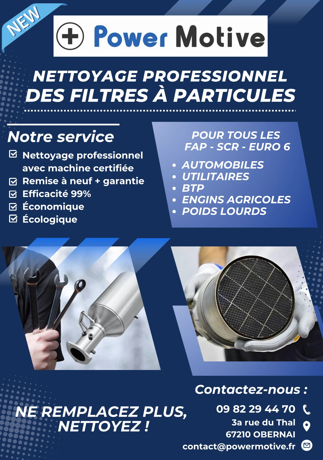 Nettoyage/régénération Filtres à Particules