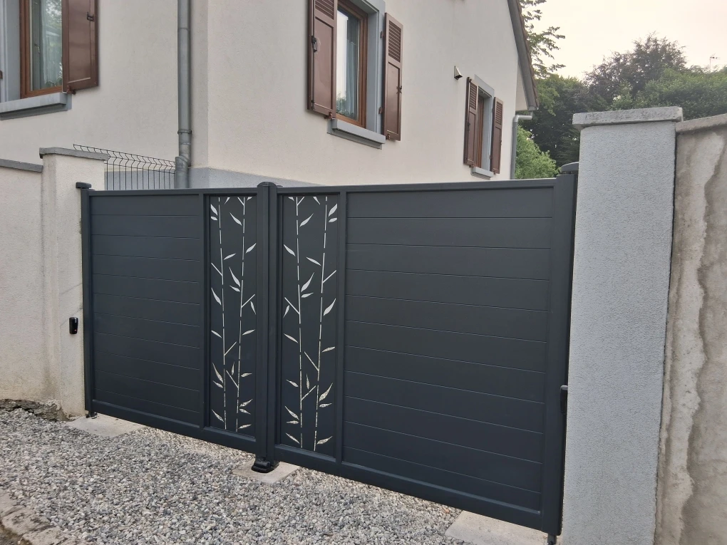 portail alu avec découpe laser