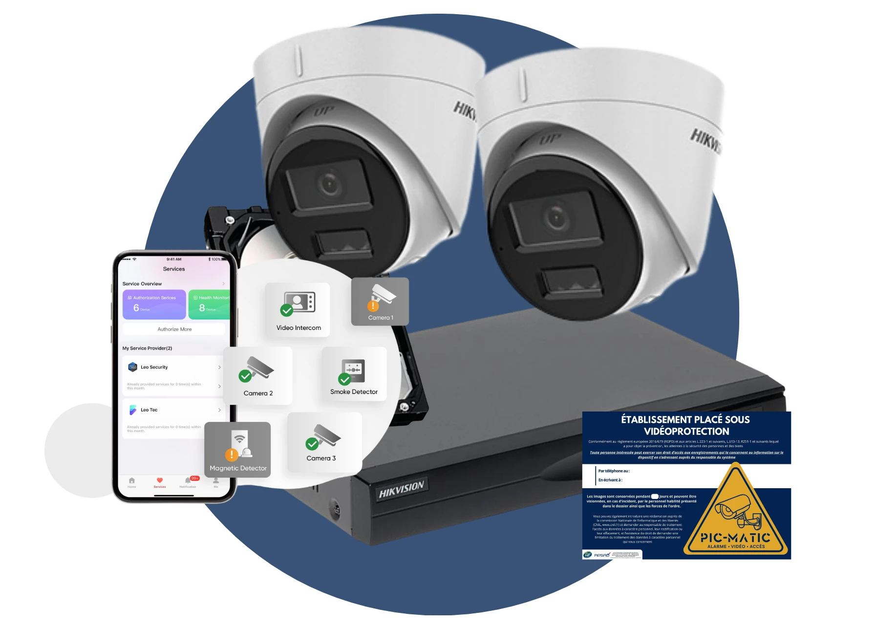 Installation système de vidéo surveillance