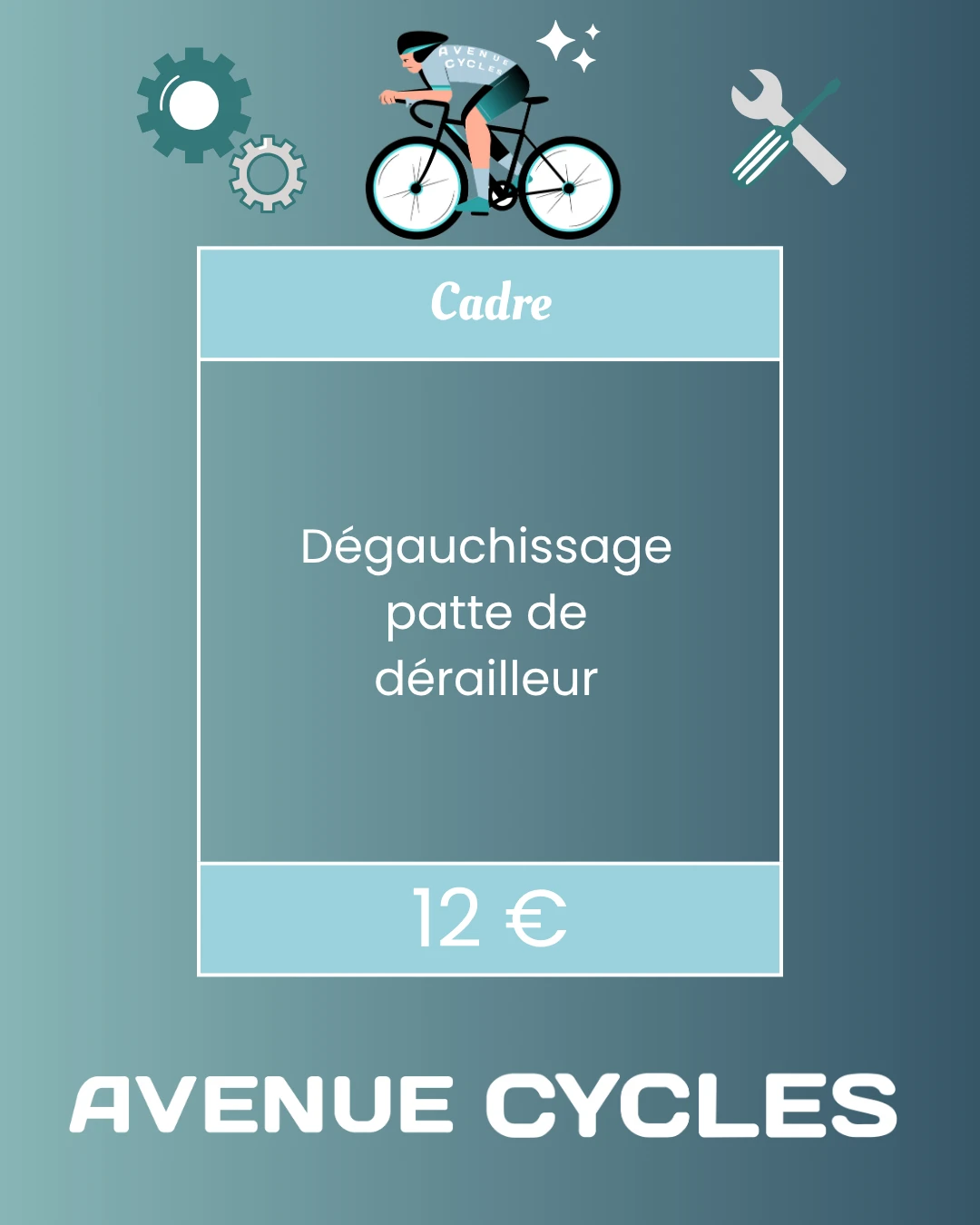 Dégauchissage patte de dérailleur