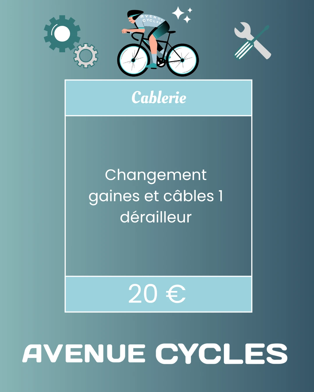 Changement gaines et câbles 1 dérailleur