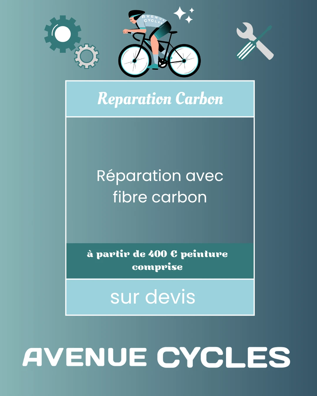 Réparation avec fibre carbon