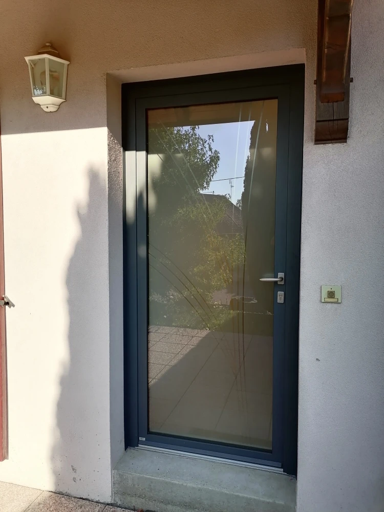 Porte mixte bois et alu