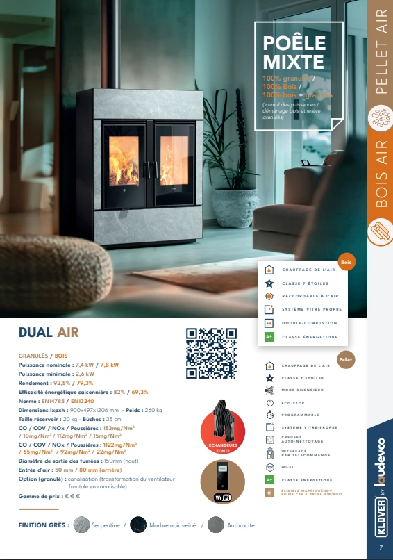 DUAL AIR GRANULÉS / BOIS