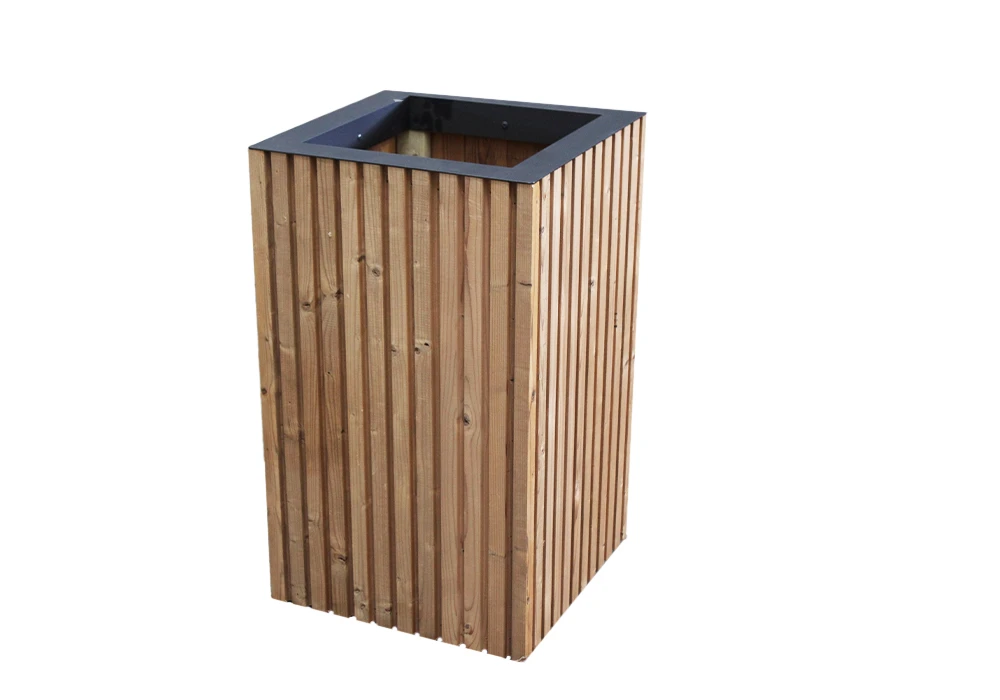 Jardinière Fibo en pin [50x50x80cm]