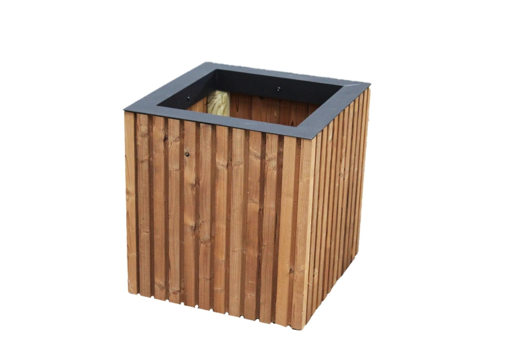 Jardinière Fibo en pin [50x50x50cm]