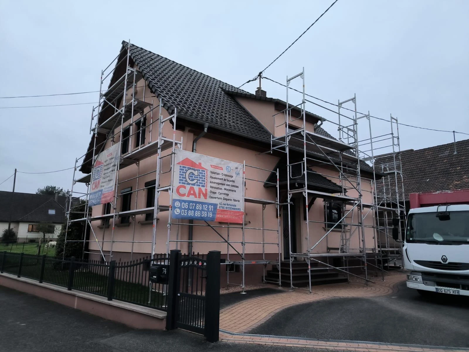 CHANTIER RAVALAMENT DE FACADE SCHLEITHAL, WINGEN-SUR-MODER, LEMBACH, NIEDERSTEINBACH