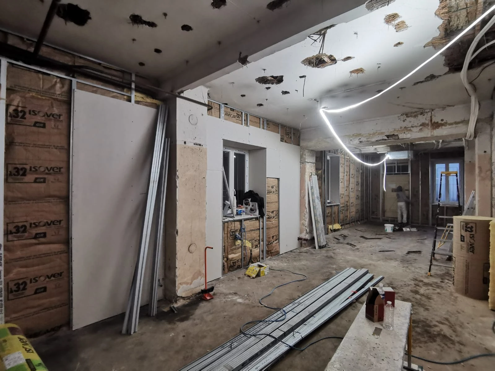 CHANTIER PLATRERIE, ITI, FAUX PLAFOND WISSEMBOURG, NIEDERLAUTERBACH, RIEDSELTZ, LEMBACH