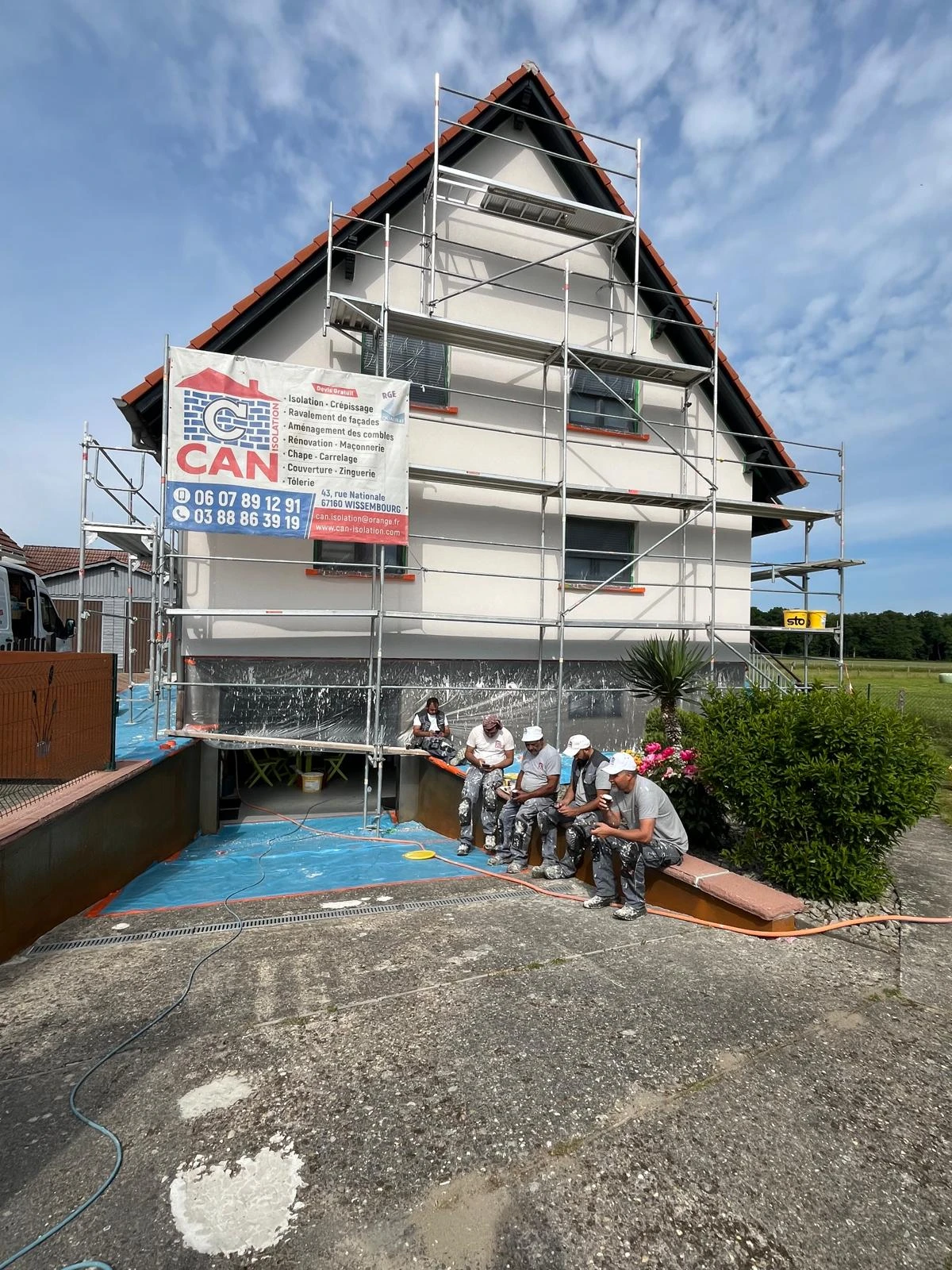 CHANTIER RAVALEMENT DE FACADE NIEDERLAUTERBACH, WISSEMBOURG, RIEDSELTZ, HUNSPACH