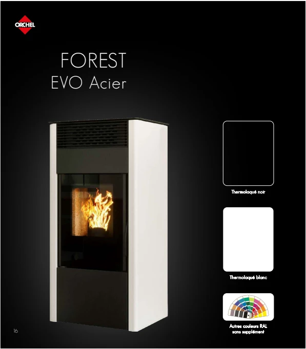 Poêle à granulés FOREST EVO ORCHEL 6,5 kw
