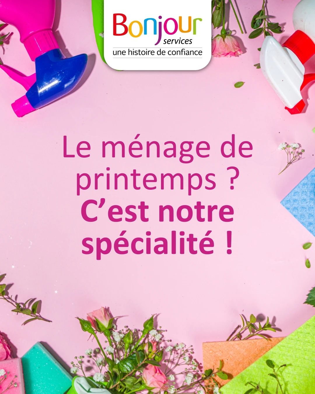 Grand nettoyage de printemps à domicile (avec matériel fourni)