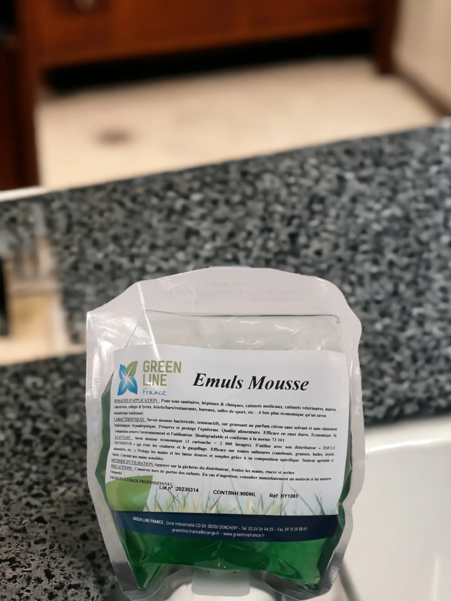 EMULS MOUSSE 900ML - SAVON MAINS DOUX SYSTEME MOUSSE