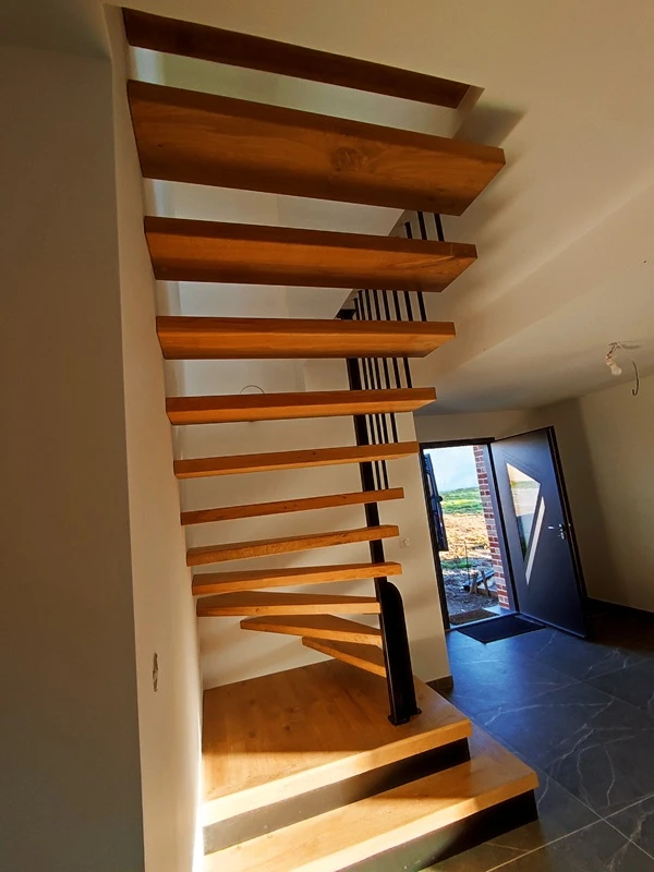 Escalier bois et métal