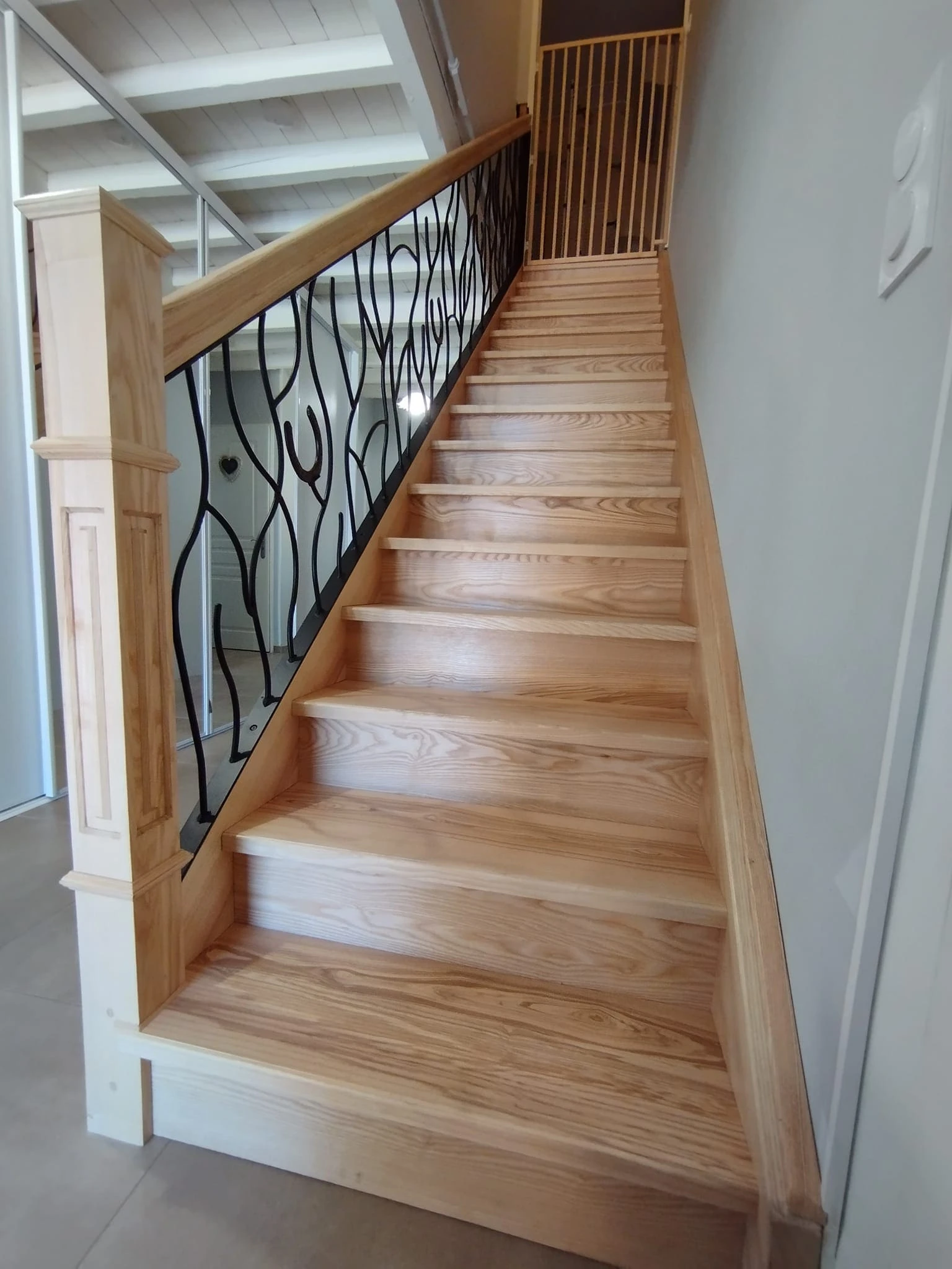 Escalier avec ou sans palier - structure bois ou métal