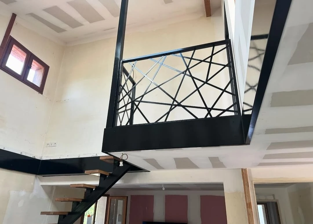 Escalier avec ou sans palier - structure bois ou métal