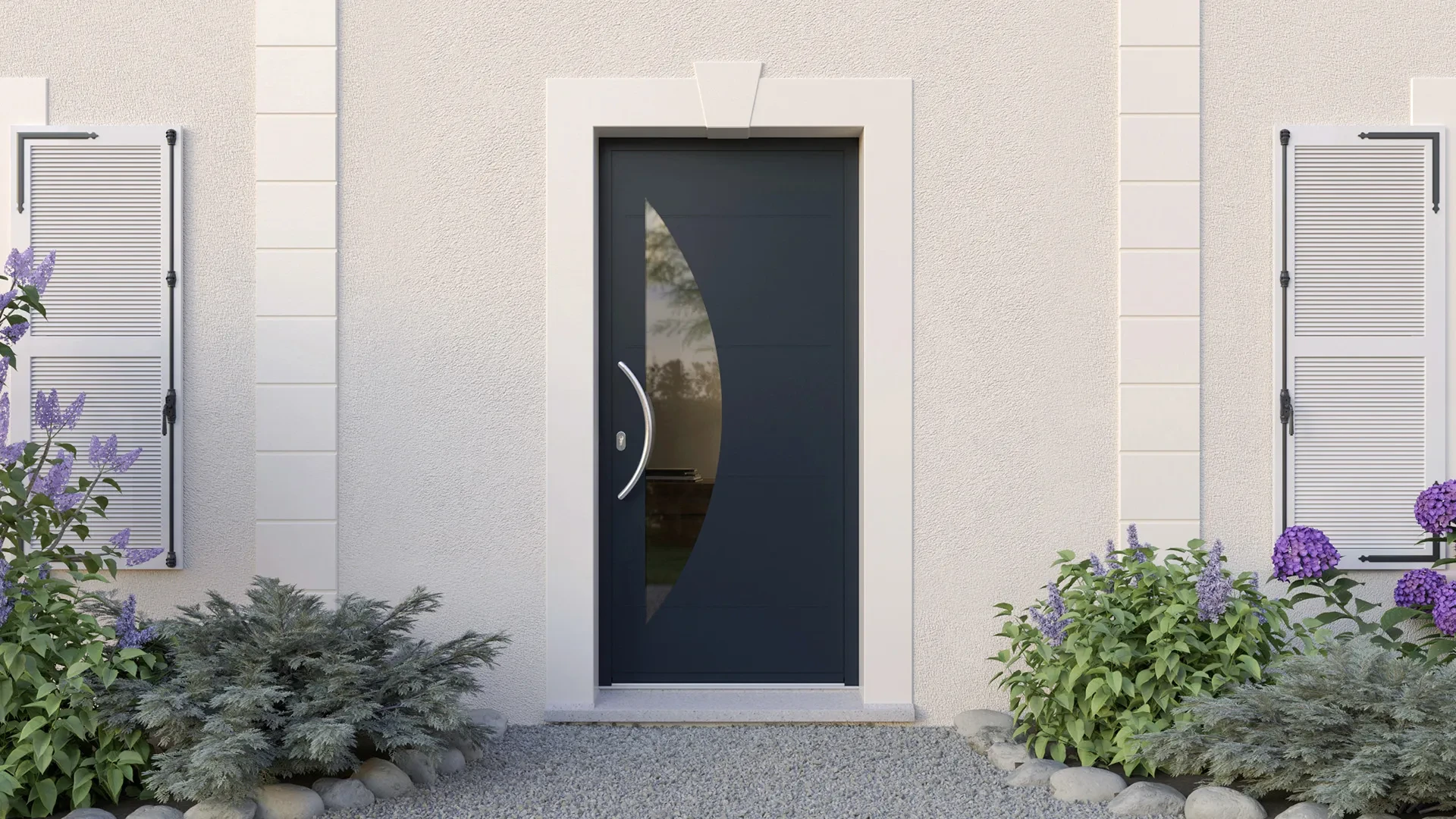 Porte d'entrée PVC de la marque Pierret