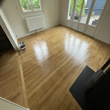 Rabotage et vitrification de parquets