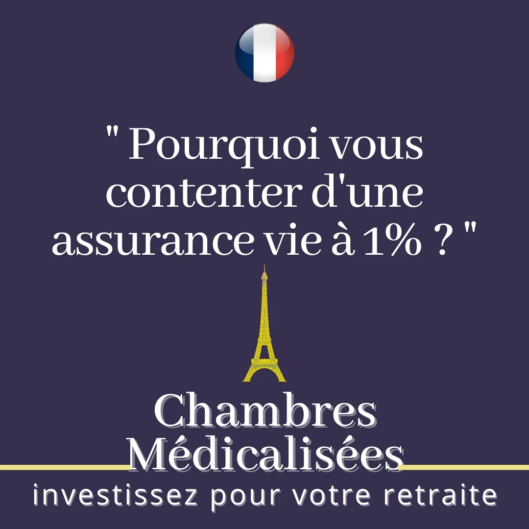 Investissement en chambre médicalisée en EHPAD au loyer de 336 € garanti net d'impôt pour la retraite complémentaire.