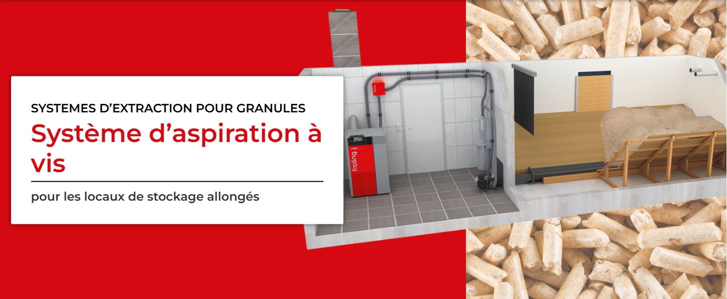 Chaudières et Systèmes d’Extraction Pellets Froling de 7 a 1500 kw pose inclus