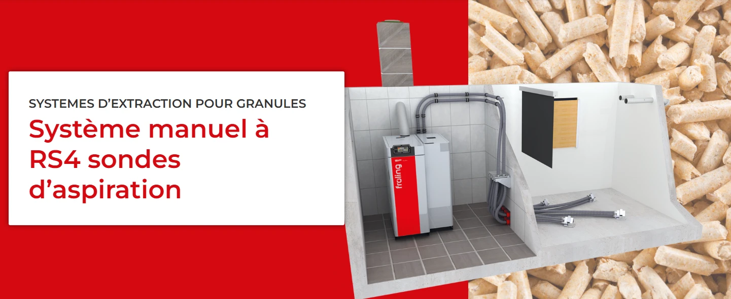 Chaudières et Systèmes d’Extraction Pellets Froling de 7 a 1500 kw pose inclus