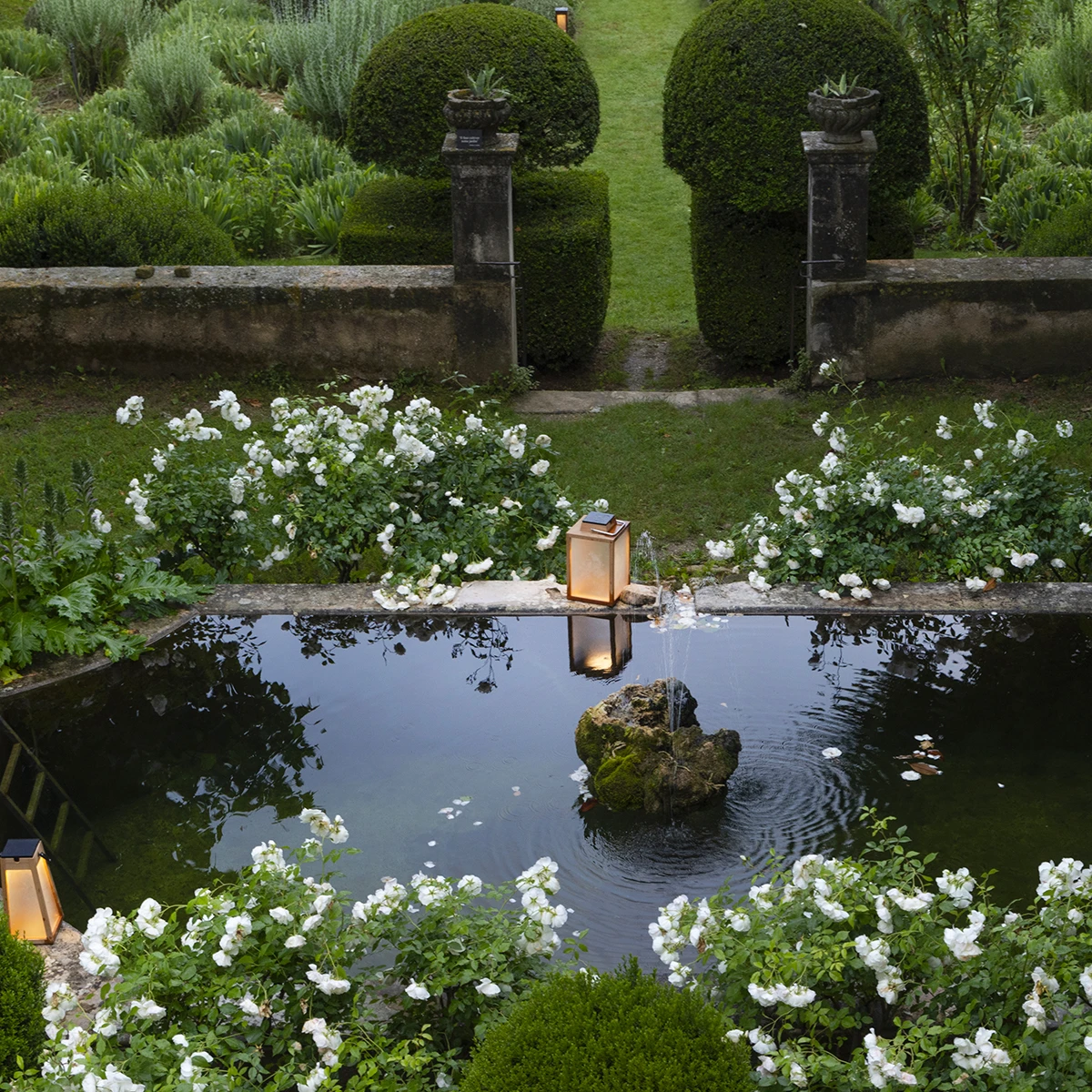 Lanterne solaire tradition 40cm Corten