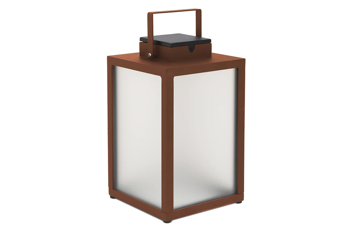 Lanterne solaire tradition 40cm Corten