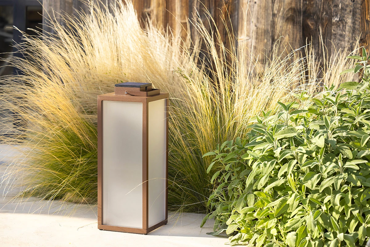 Lanterne solaire tradition 65 cm Corten
