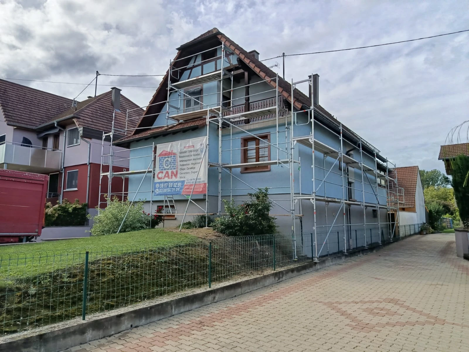 CHANTIER RAVALEMENT DE FACADE MUNCHHAUSEN, LAUTERBOURG, SELTZ, ROUNTZENHEIM