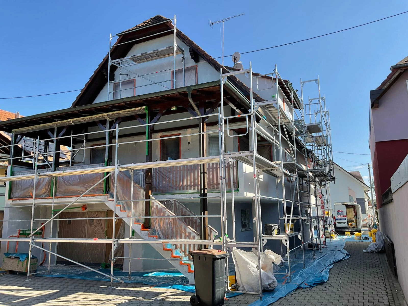 CHANTIER RAVALEMENT DE FACADE MUNCHHAUSEN, LAUTERBOURG, SELTZ, ROUNTZENHEIM