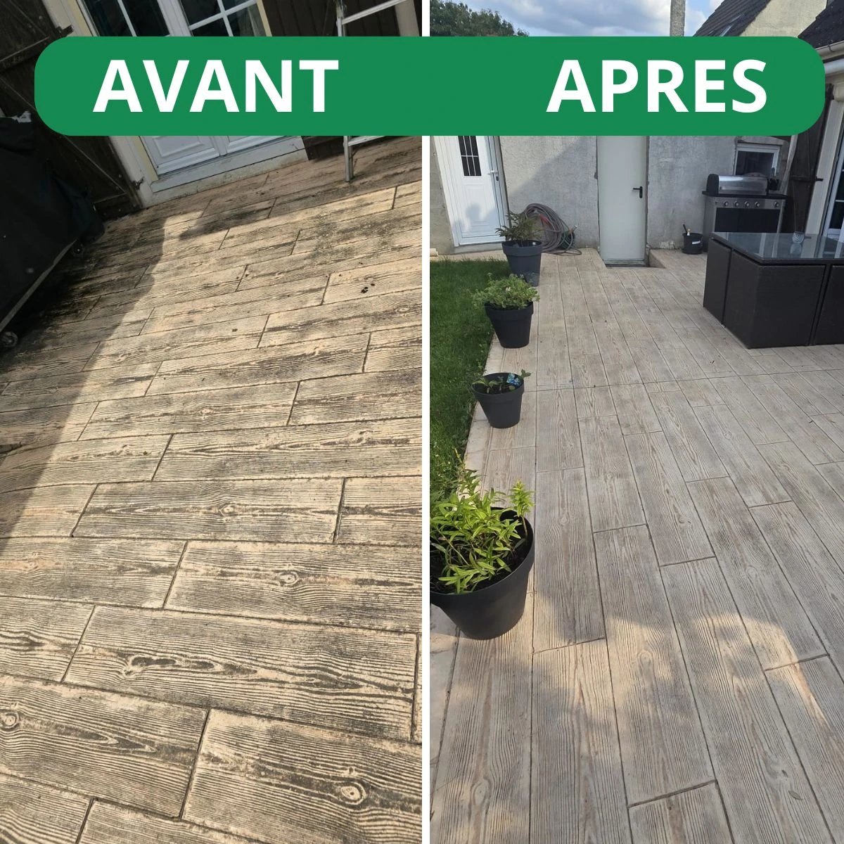 Particulier - Nettoyage de terrasse supérieure à 30 m² – Somme, Oise et Aisne