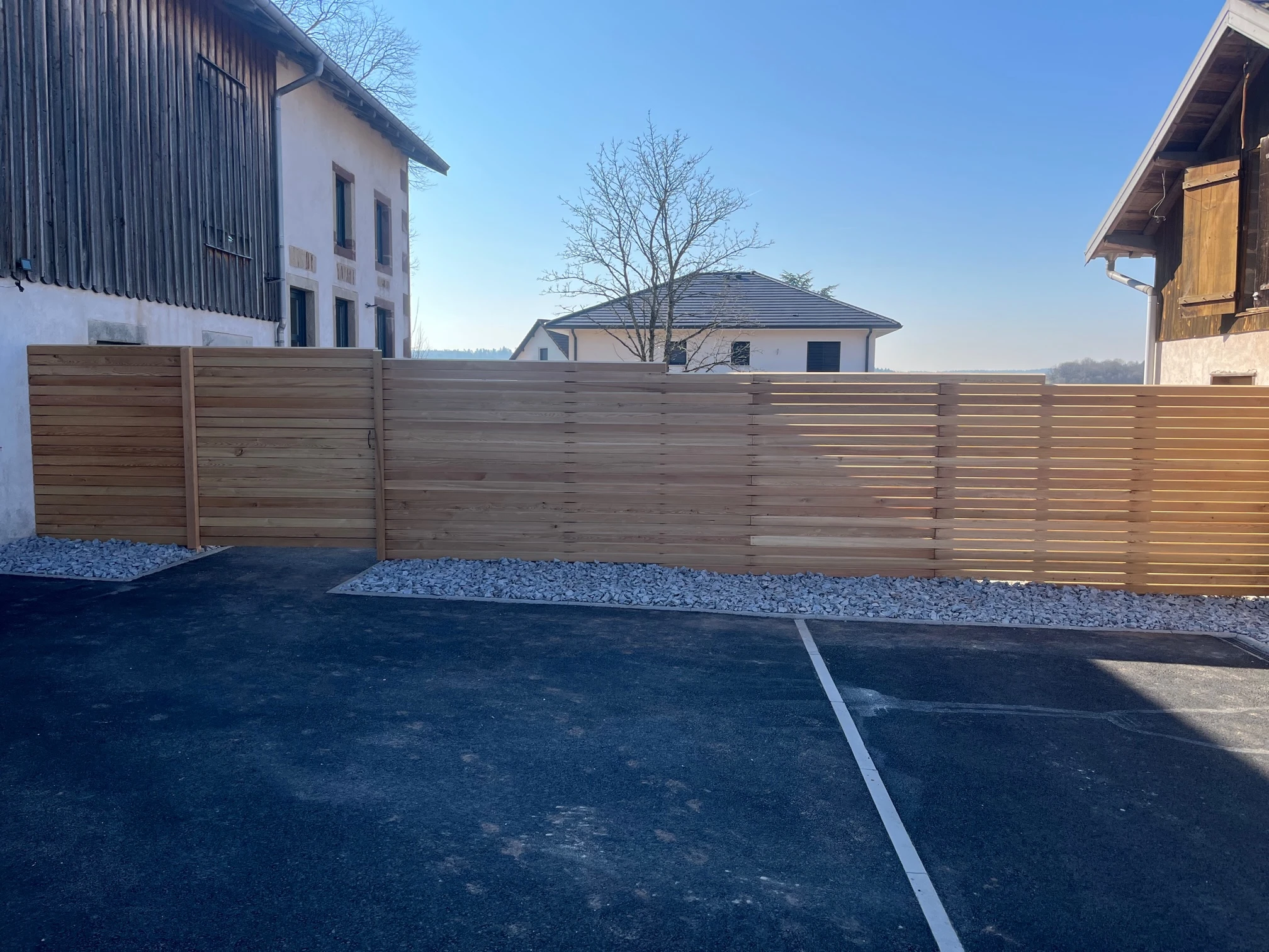 Clôture en composite bois