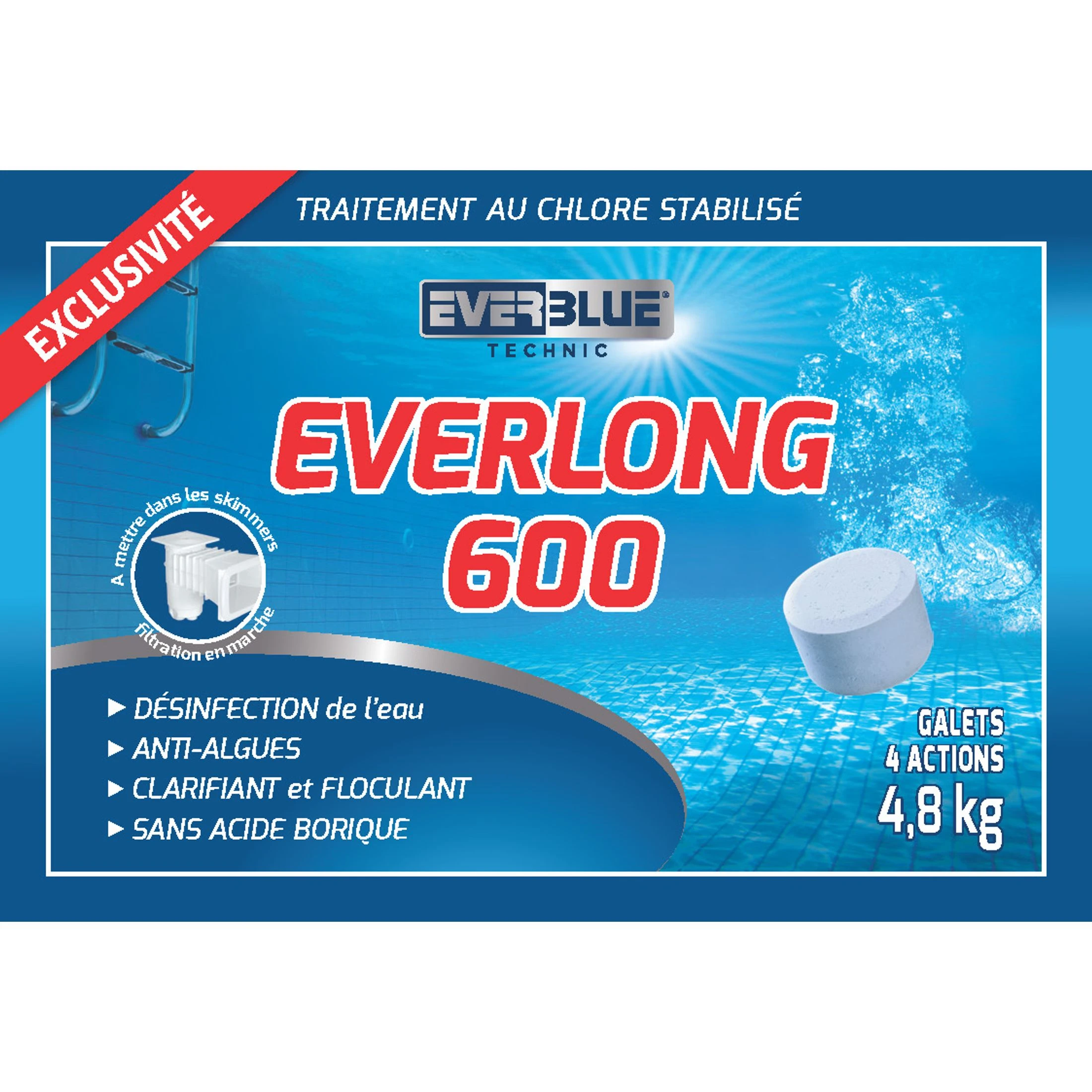 Everlong 600, galet de 600 gr en seau de 4,8 kg