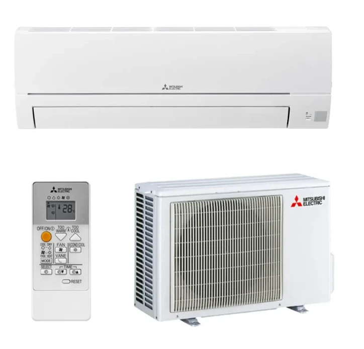 Climatisation Mono-Split Mitsubishi MSZ-HR 5.0kW MSZ-HR50VF + MUZ-HR50VF Mural Essentiel Pompe à chaleur réversible silencieuse pose inclus