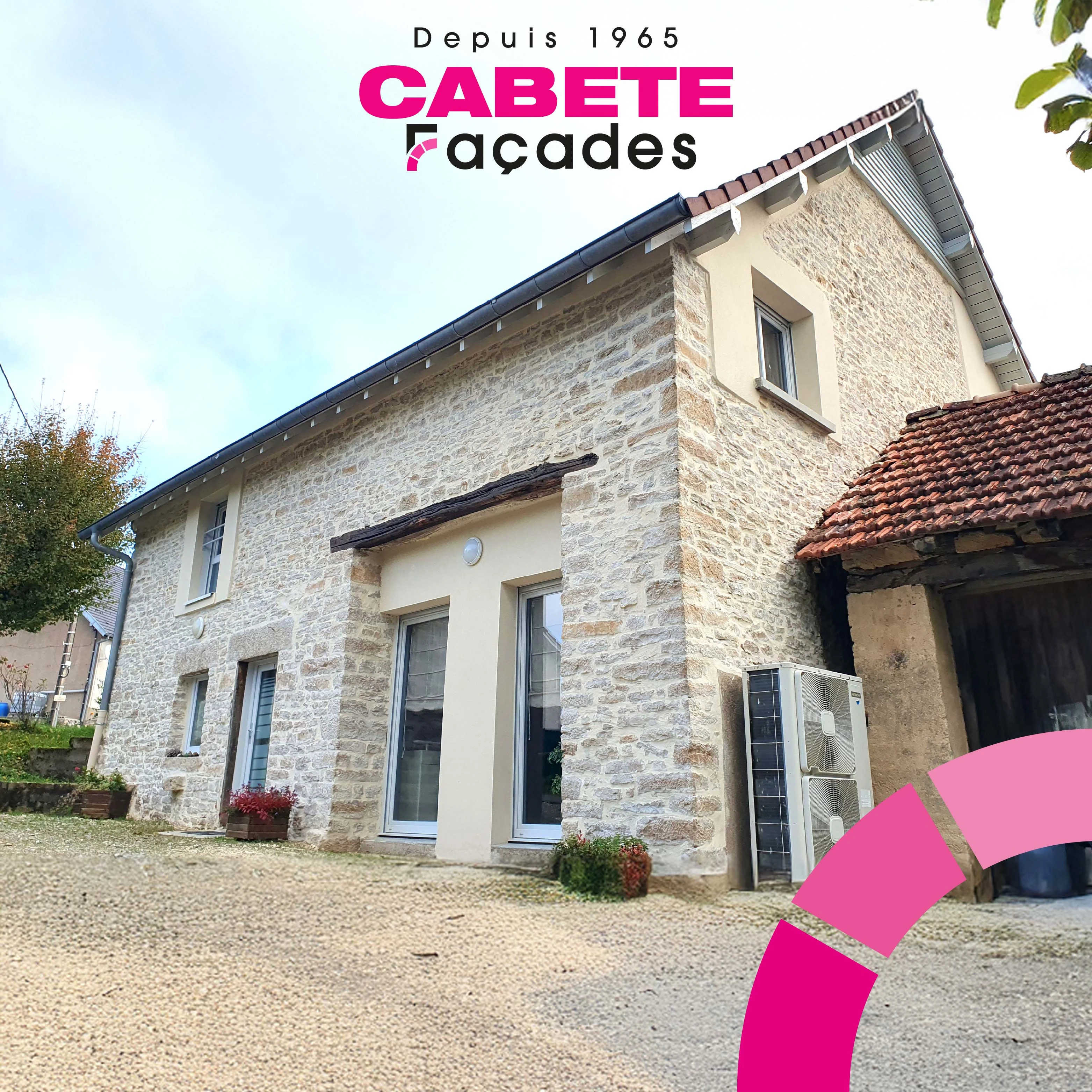 Ravalement de façade en pierres apparentes