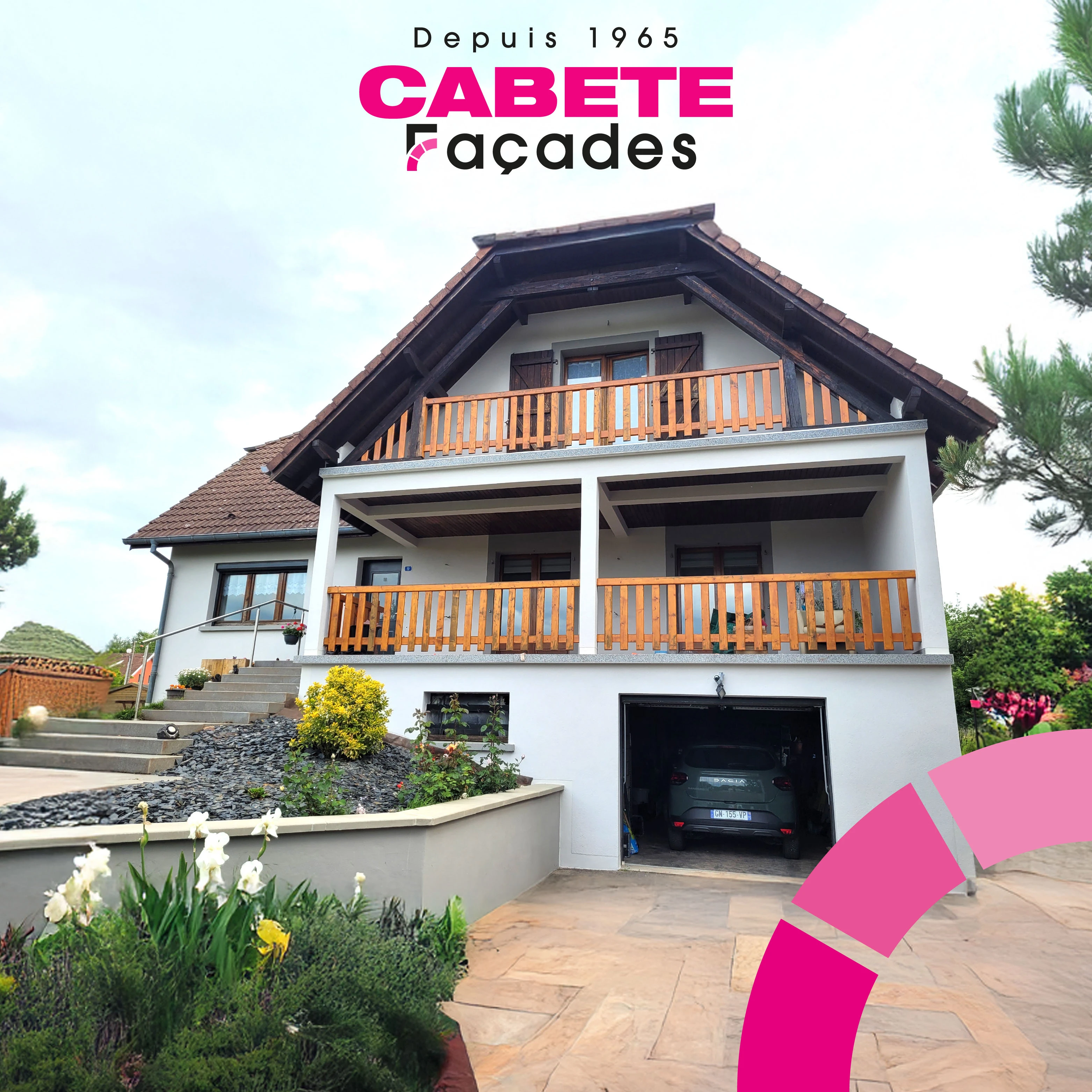 ITE sur façade de maison individuelle