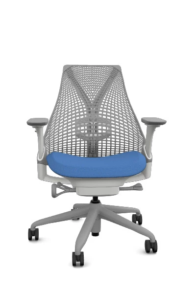Fauteuil SAYL Herman Miller dossier fog (gris clair) assise Phoenix coloris au choix