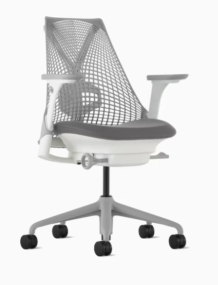 Fauteuil SAYL Herman Miller dossier fog (gris clair) assise Phoenix coloris au choix