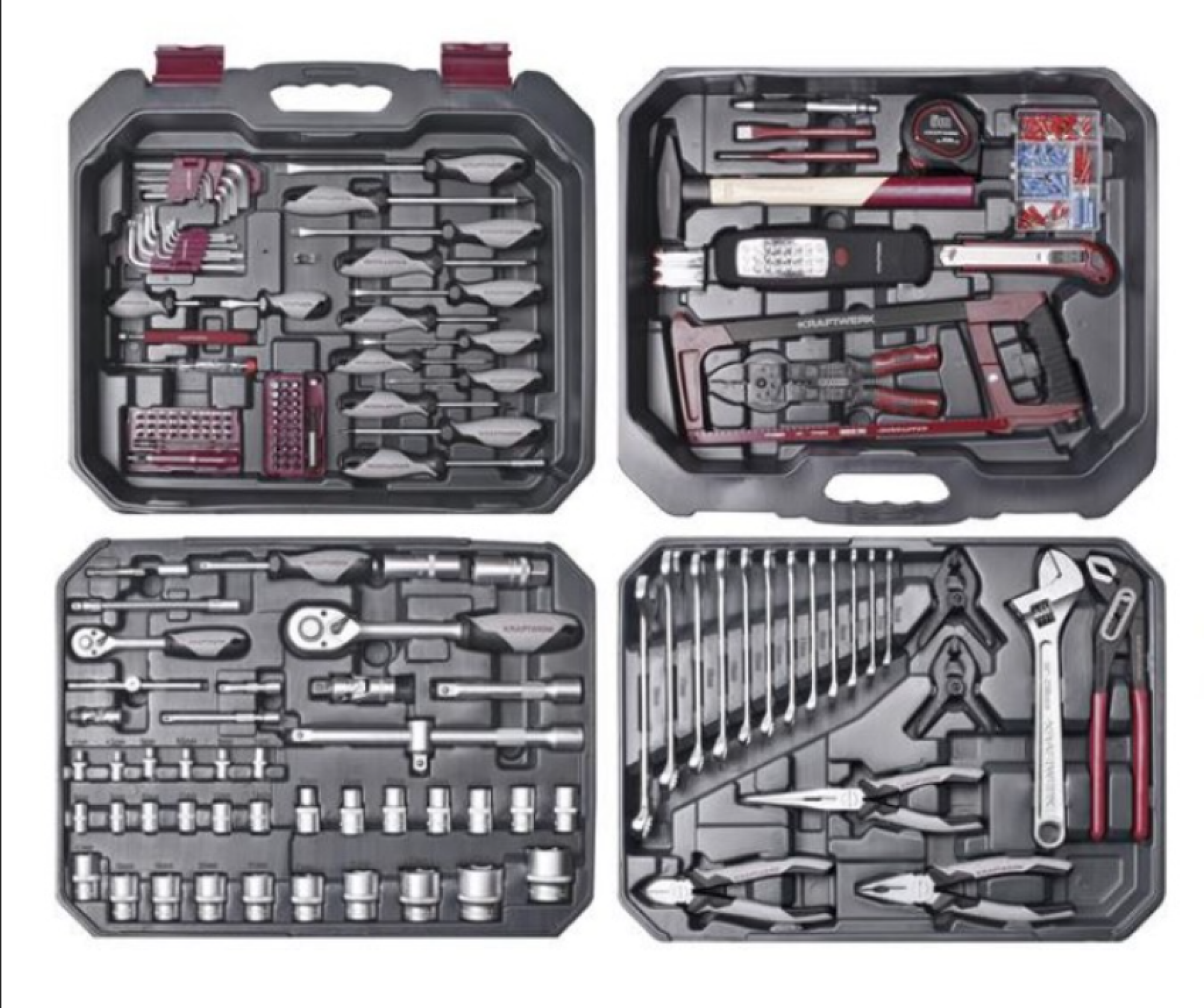 Coffret d'outil 1/4 + 1/2, 266 pièces KRAFTWERK 204.106.600