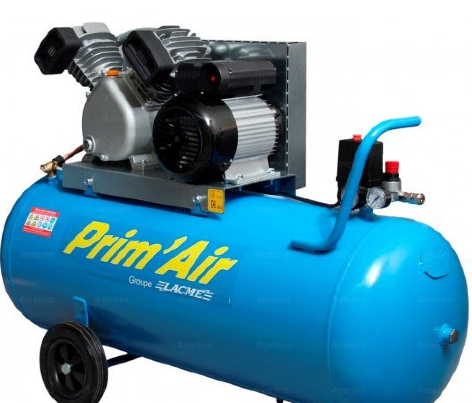 Compresseur 230V, 21M³/H, 150L, 10 bars, moteur indépendant LACME