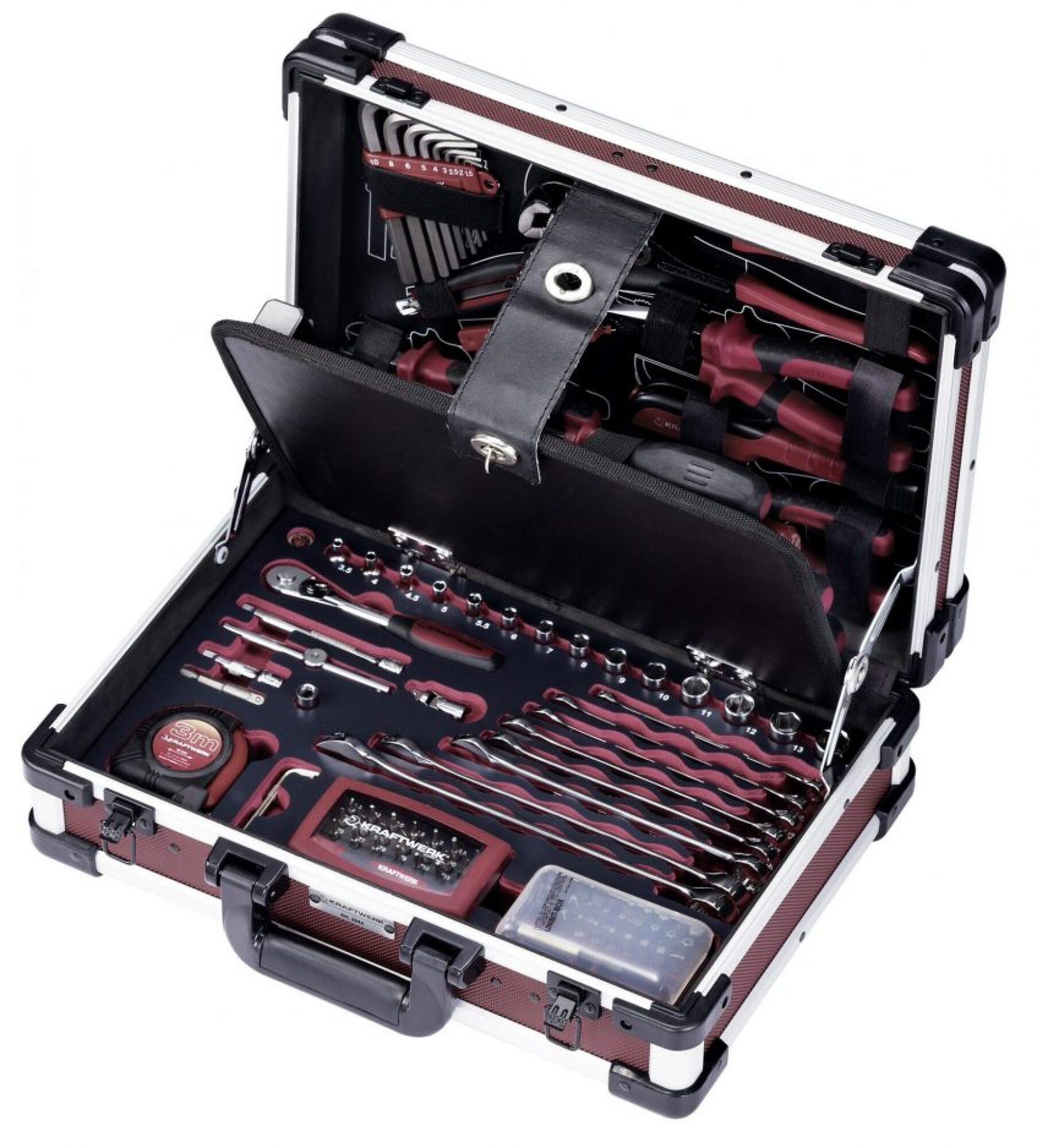 Coffret équipé 123 outils 1/4″ KRAFTWERK