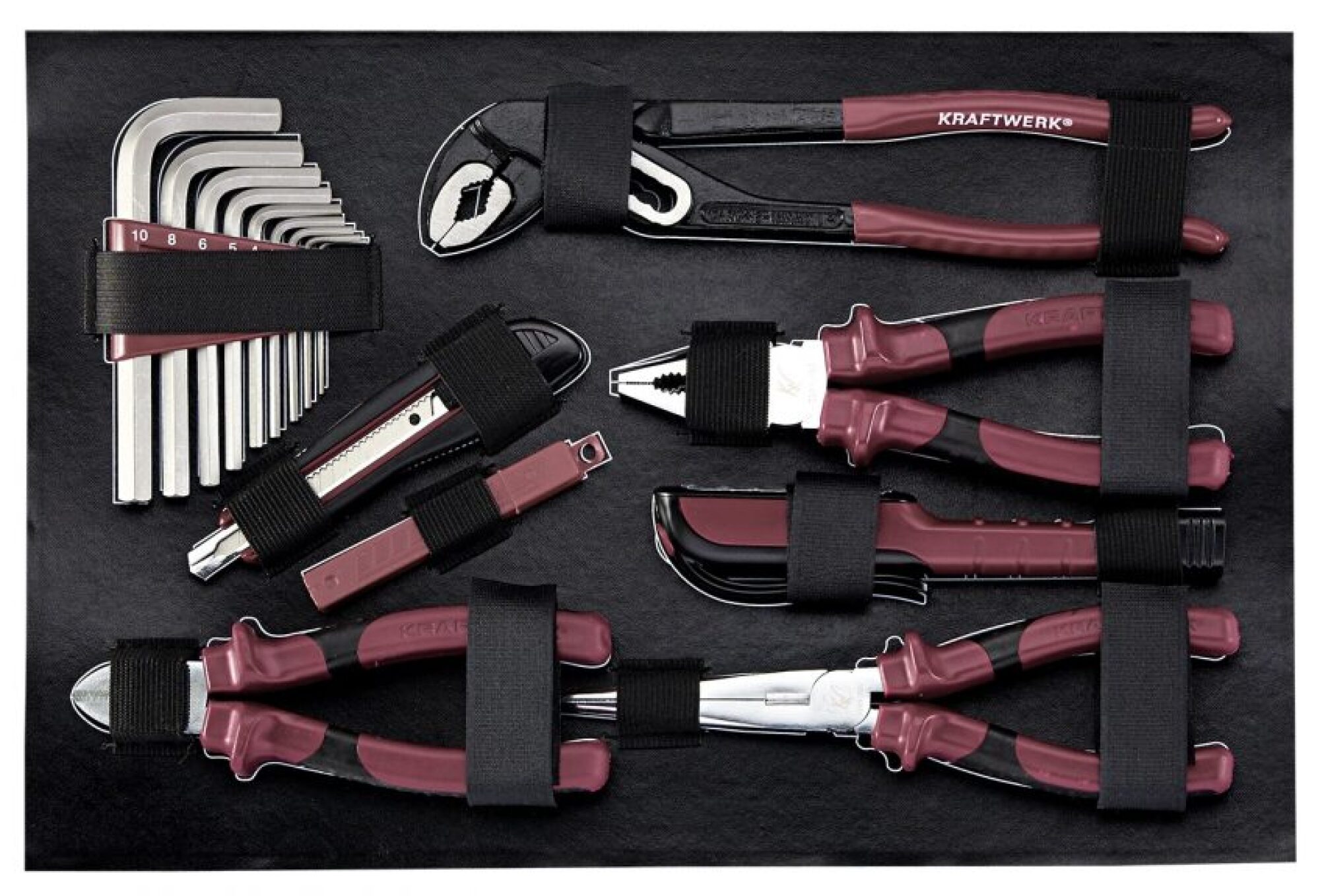 Coffret équipé 123 outils 1/4″ KRAFTWERK