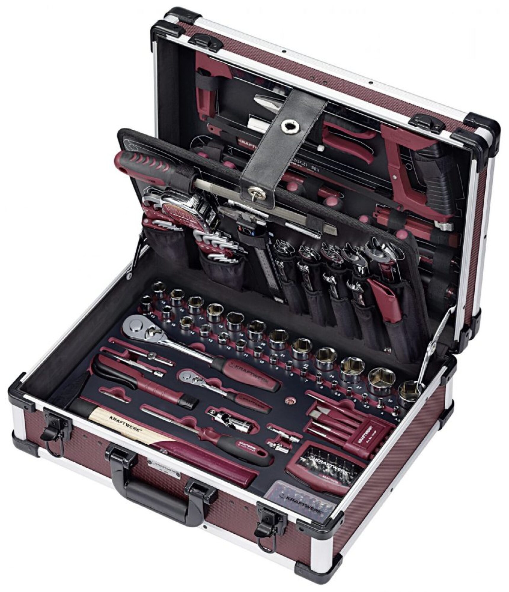 Coffret équipé 1/4″+1/2″, 263 outils KRAFTWERK