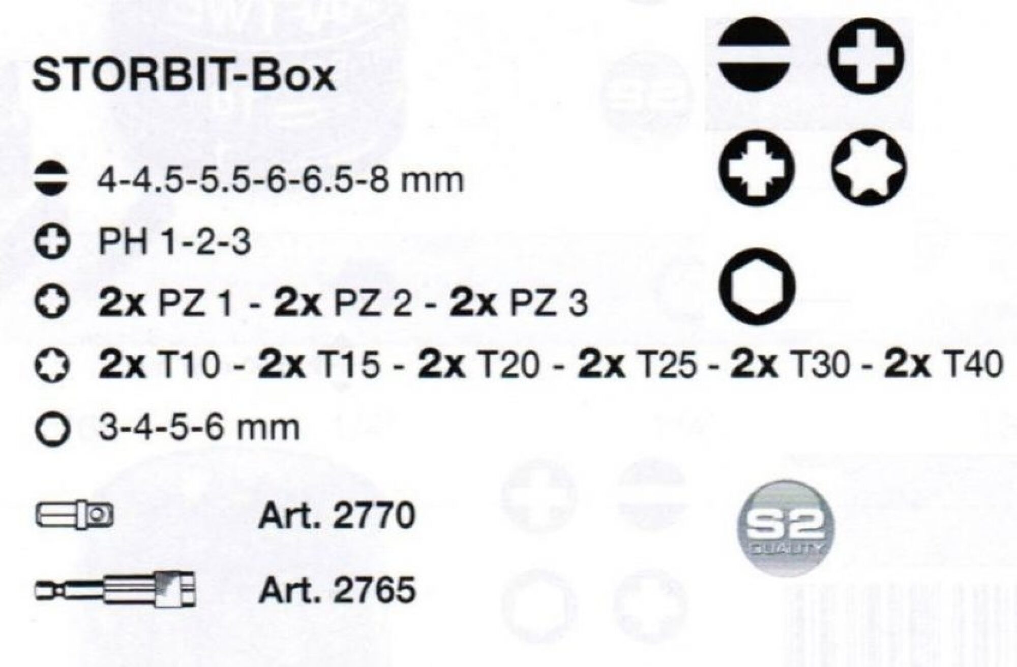 Boîte de 33 embouts 1/4" KRAFTWERK