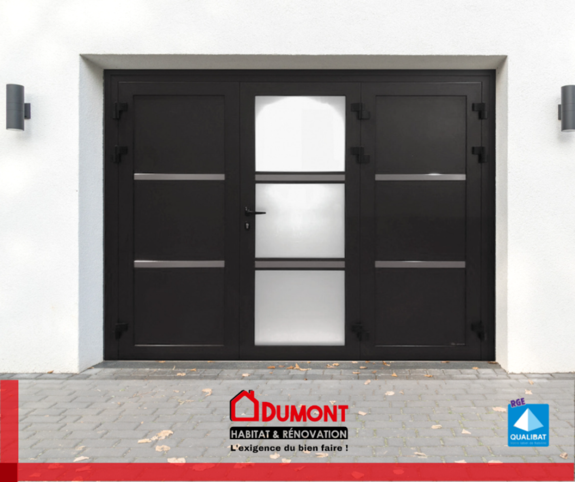 Porte de garage battante