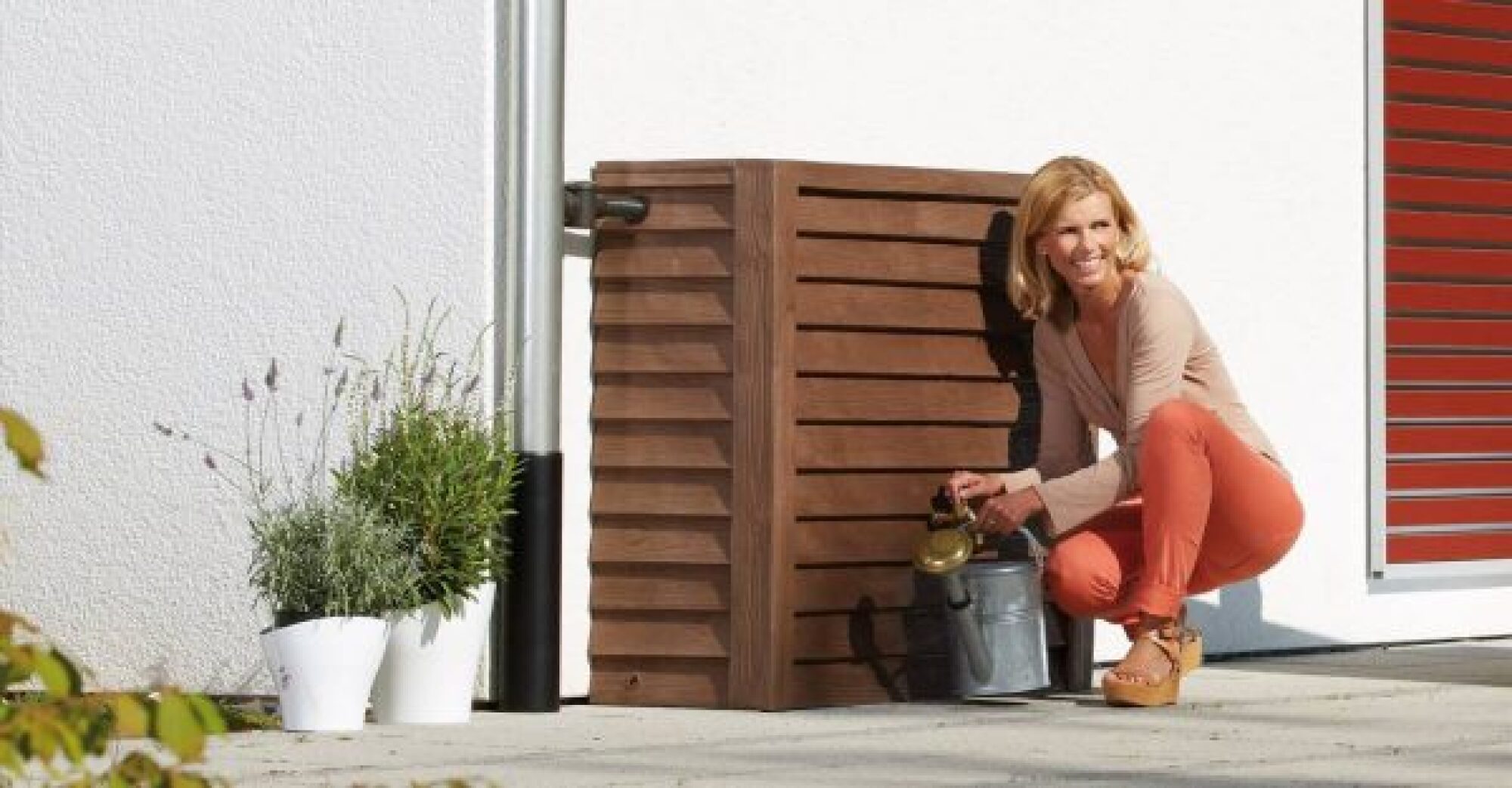 Réservoir  à eau de pluie mural Woody 350L